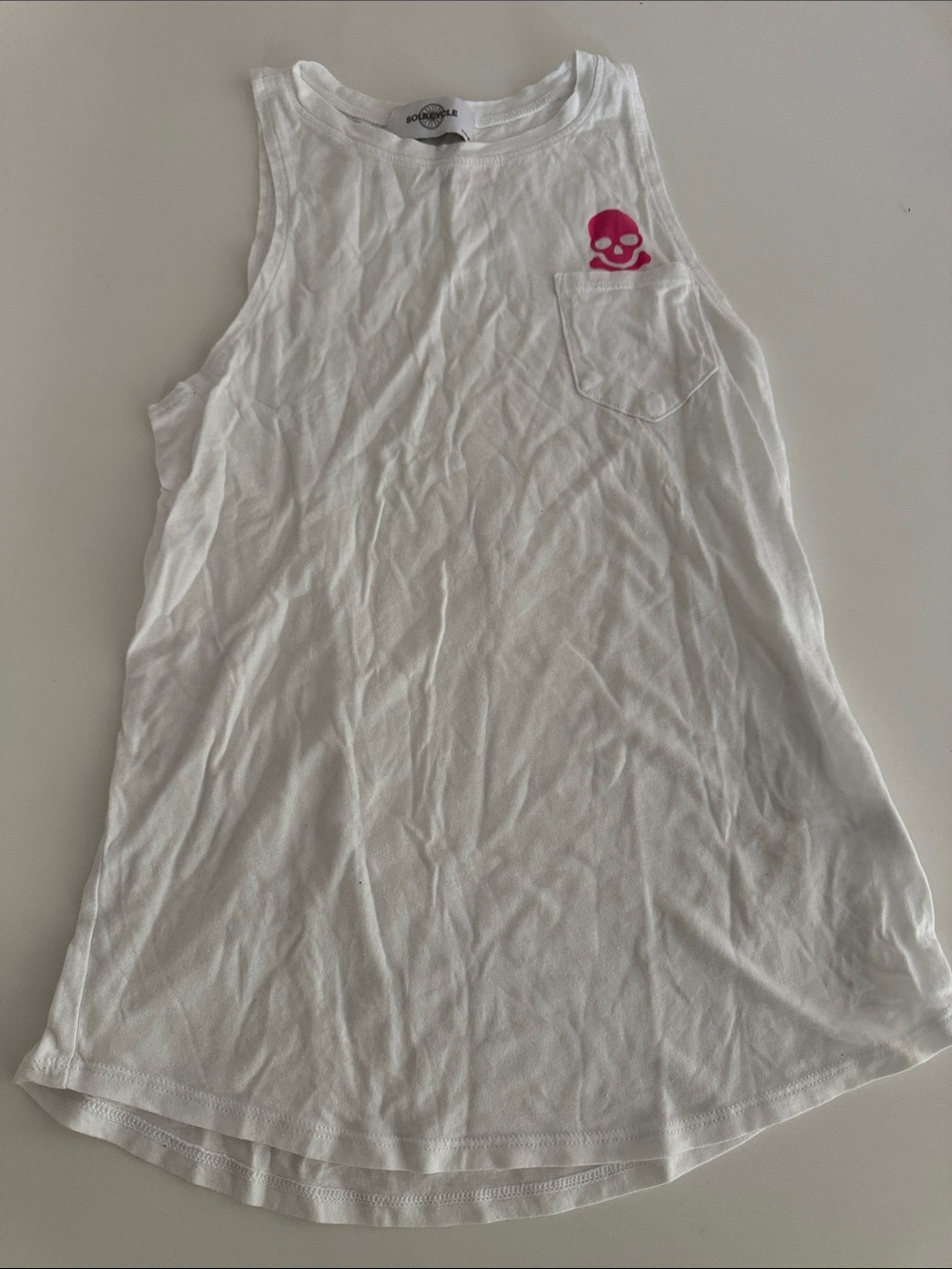 Women’s SoulCycle Tank Top with Pink Skull Graphic